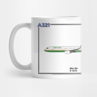 Airbus A321 - Uni Air (Art Print) Mug